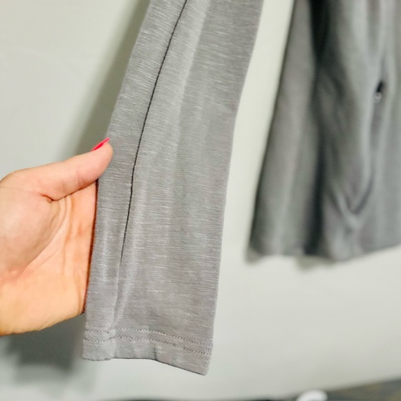 Mono B Jacket Zip Up Workout Long Sleeve Knit Stone GRAY - SZ LARGE NEW! - Picture 6 of 16